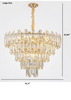 Flush Mount Modern Multilayer Round Pendant Chandelier