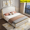 Button Tufted Design Modern Leather Bed / Lixra