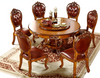 Brusten Round European Wooden Dining Table Set / Lixra