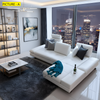 Contemporary Modernistic Look L-Shaped Leather Sectional Sofa Set / Lixra