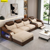 Modern Fabric Upholstered Power Recliner Sofa Bed / Lixra