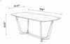 Luxurious Stainless Framed Marble Dining-Table