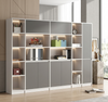 Modern Wooden LED Bookshelf With Doors / Lixra