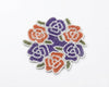 Multicolor Floral Rose Beaded Placemat Set Of 2 / Lixra