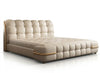 Tufted Designer Leather Bed with Metal Accents / Lixra