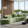 Modular Curved Velvet Fabric Sofa / Lixra