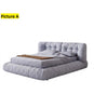 Exquisite Button Tufted Fabric Upholstered Bed / Lixra