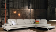 Modernized L-Shaped Leather Sectional Sofa / Lixra