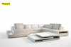 Sumptuous Resplendent Leather Sectional Sofa with LED
