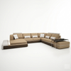 Modern U-Shaped Bodacious LED Leather Sectional Sofa / Lixra