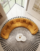 Velvet Fabric Upholstered Round Sofa / Lixra