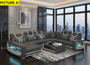 U-Shaped Sectional LED Leather Sofa / Lixra
