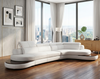 Leather Sectional Sofa for Living Room / Lixra