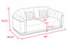 Modern 3-Pcs Leather Sofa Set