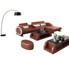 Impressive Spectacular Interior Designed L-Shaped Leather Sectional Sofa Set / Lixra