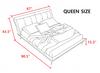 Luxurious Design Rectangular Leather Bed