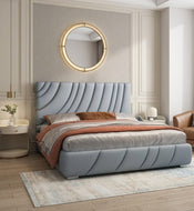 Elegant Modern Leather Upholstered Bed / Lixra