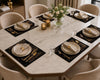 Black & Gold Leaf Table Runner With Placemate / Lixra
