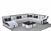 Multifunctional Leather Sectional LED Sofa Set / Lixra