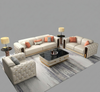 Modern Tufted Leather Sofas Set for Living Room / Lixra