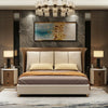 Contemporary Classic Luxurious Upholstered Leather Bed / Lixra