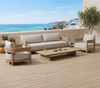 Modern Wooden Fabric Upholstered Outdoor Sofa Set / Lixra