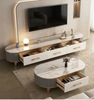 Modern Marble Top Coffee table and TV Stand Set / Lixra