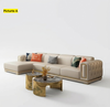Luxurious Leather Sectional Sofa With Chase / Lixra