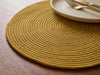 Elegant Gold Beaded Round Placemat Set Of 2 / Lixra