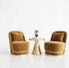 Embroidered Velvet Fabric Accent Chair Set of 2 / Lixra