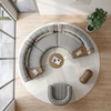 Modern Curved Sectional Fabric Sofa Set / Lixra