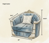 Liville 3-Piece European Classic Velvet Sofa Set