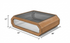 Leather L Shaped Sectional Sofa With LED