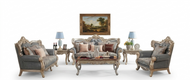 Button Tufted European Design Leather Sofa / Lixra