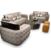 Luxurious Bentley Tufted Leather Sofa Set / Lixra