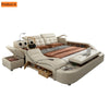 Smart Versatile Button Tufted Design Cozy Leather Bed-Lixra