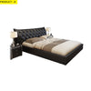 Elegant Button Tufted Design Leather Bed / Lixra