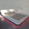Elementary Design Leather Bed With LED Lights / Lixra