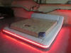 Elementary Design Leather Bed With LED Lights / Lixra