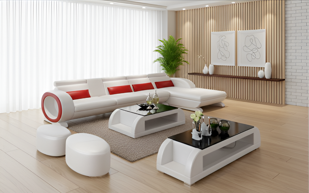 Grand Exclusive Home Comfort Leather Sectional Sofa Set / Lixra