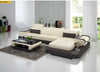 L-Shaped Luxurious Leather LED Sectional Sofa / Lixra