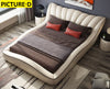 Stylish Wave Shape Modern Leather Bed / Lixra
