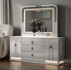 Royal LED Leather Bedroom Set With Dresser / Lixra