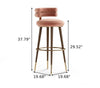 Exclusive High Quality Steel Base Velvet Finish High Raised Chairs / Lixra
