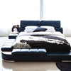 Italian Designed Modern Wooden Frame Leather Bed / Lixra