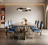 Glossy Rectangular Marble Dining Table Set / Lixra