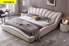 Stylish Wave Shape Modern Leather Bed / Lixra