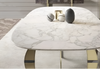 Exclusive Design Marble-Top Dining Table Set / Lixra