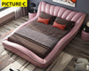 Stylish Wave Shape Modern Leather Bed / Lixra