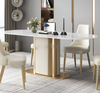 Palatial Marble-Top Dining Table Set for 6 / Lixra